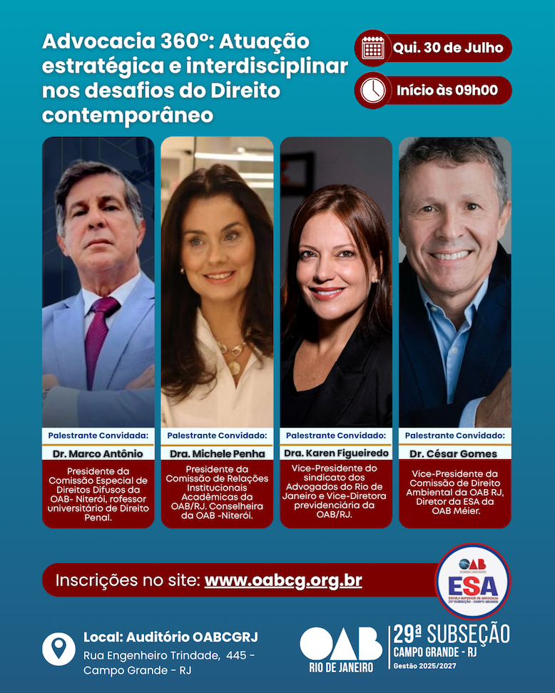 Advocacia 360°: Atuação estratégica e interdisciplinar nos desafios do Direito contemporâneo 